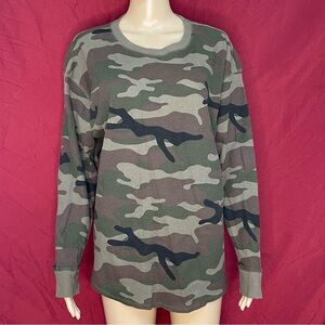 Time and Tru NWOT Women's Camouflage Waffle Knit Long Sleeve Shirt 3X